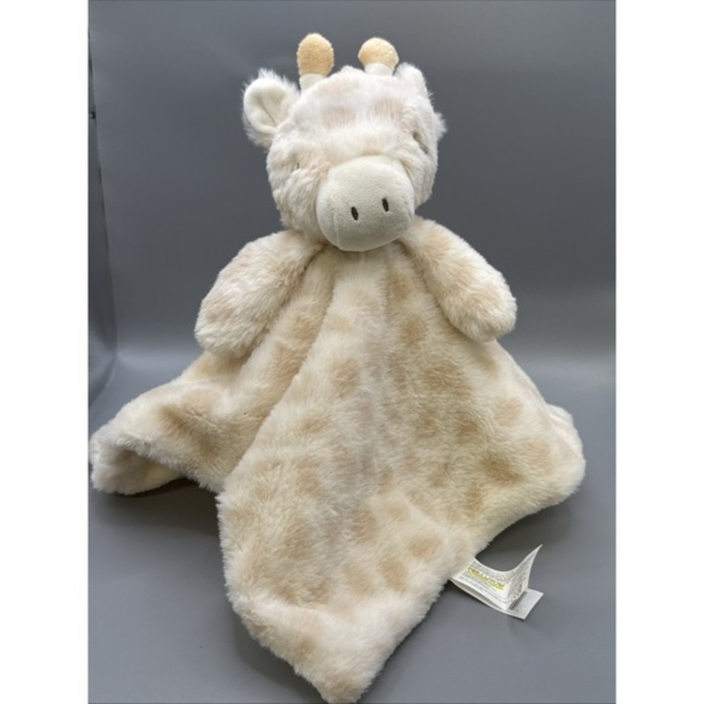 Kelly Toy Baby Beige Giraffe Rattle Security Blanket Lovey Plush Animal